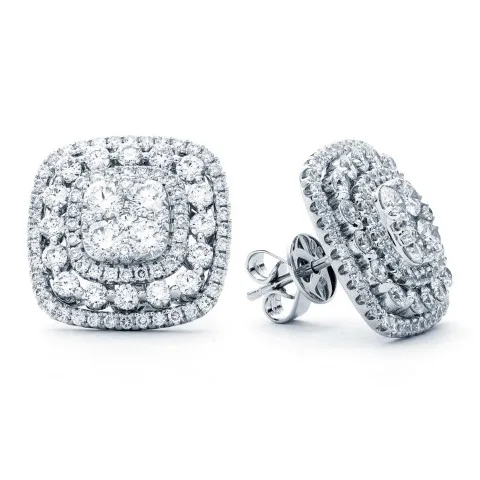 18K White Gold Diamond Earrings