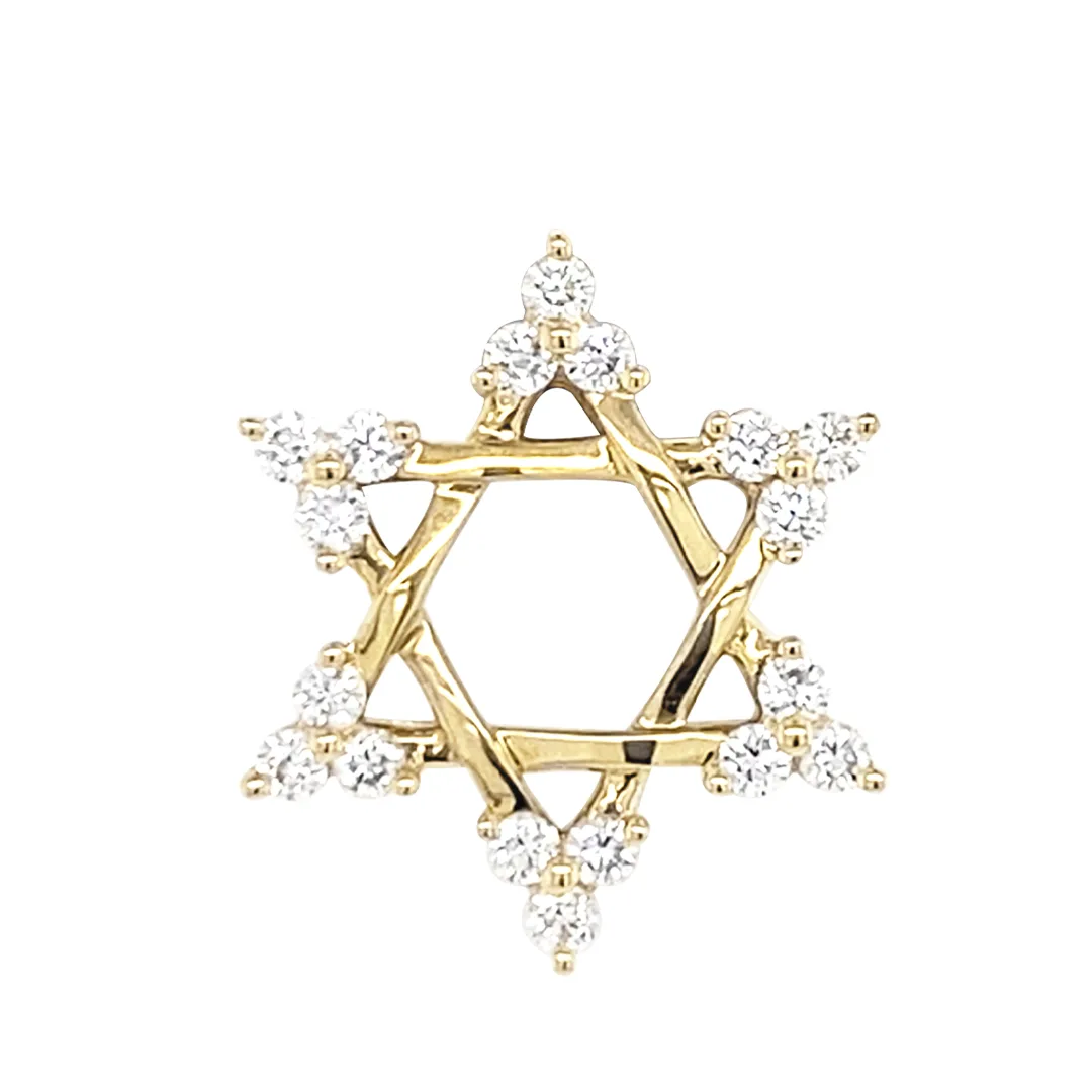 18K Yellow Gold Diamond Pendant