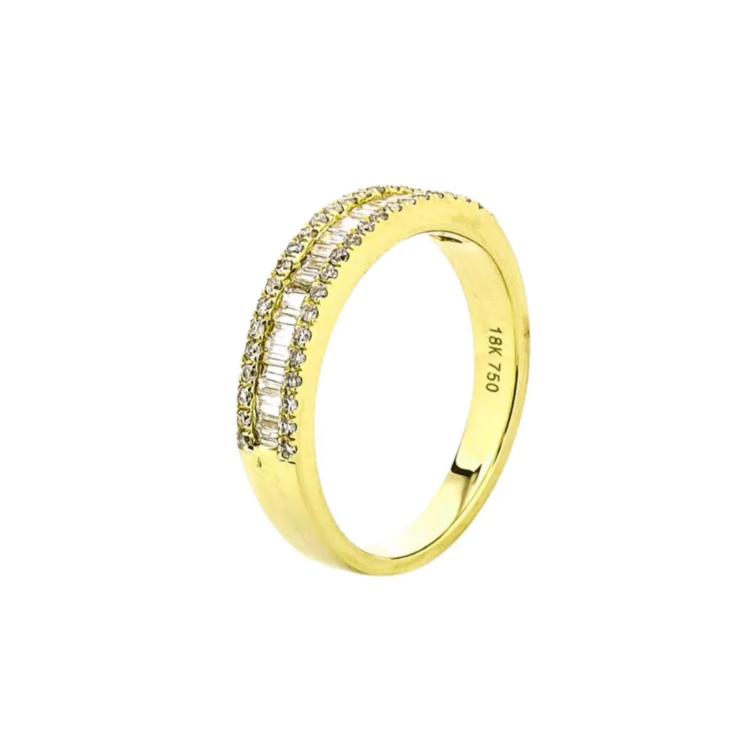 18K Yellow Gold Diamond Band
