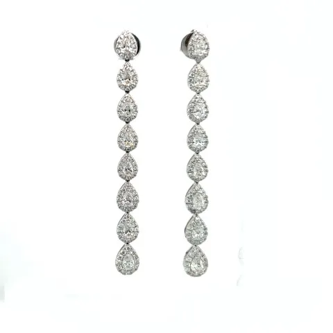 18K White Gold Diamond Earrings