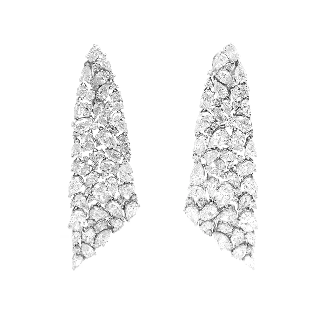 18K White Gold Diamond Earrings