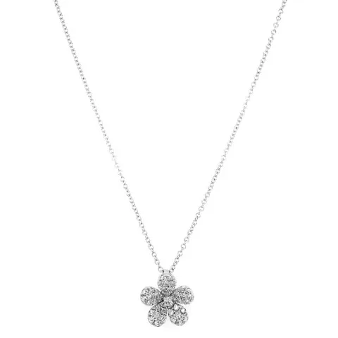 18K White Gold Diamond Necklace