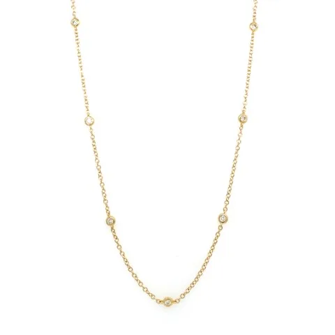 18K Yellow Gold Diamond Necklace