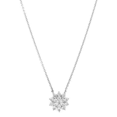 18K White Gold Diamond Necklace