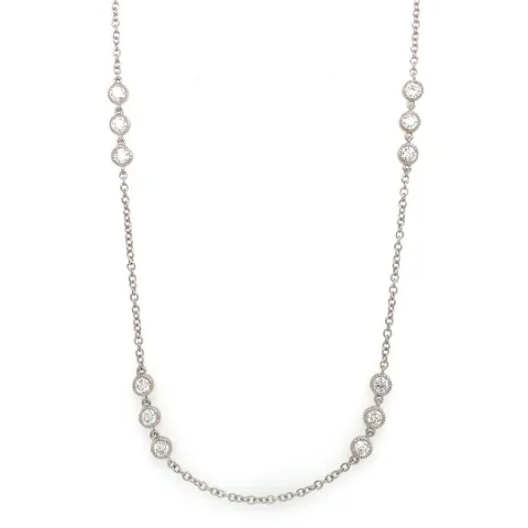 18K White Gold Diamond Necklace