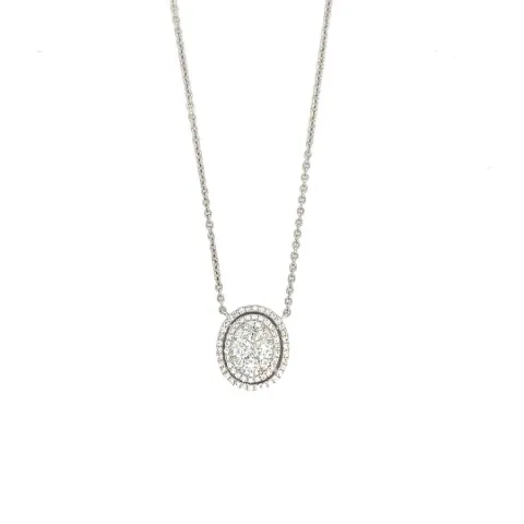 18K White Gold Diamond Necklace