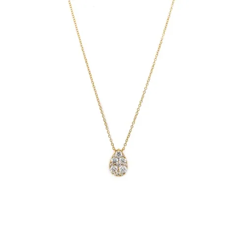 18K Yellow Gold Diamond Necklace