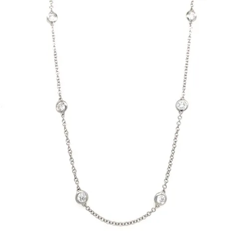 18K White Gold Diamond Necklace