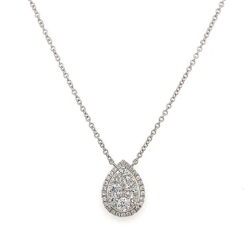 18K White Gold Diamond Necklace