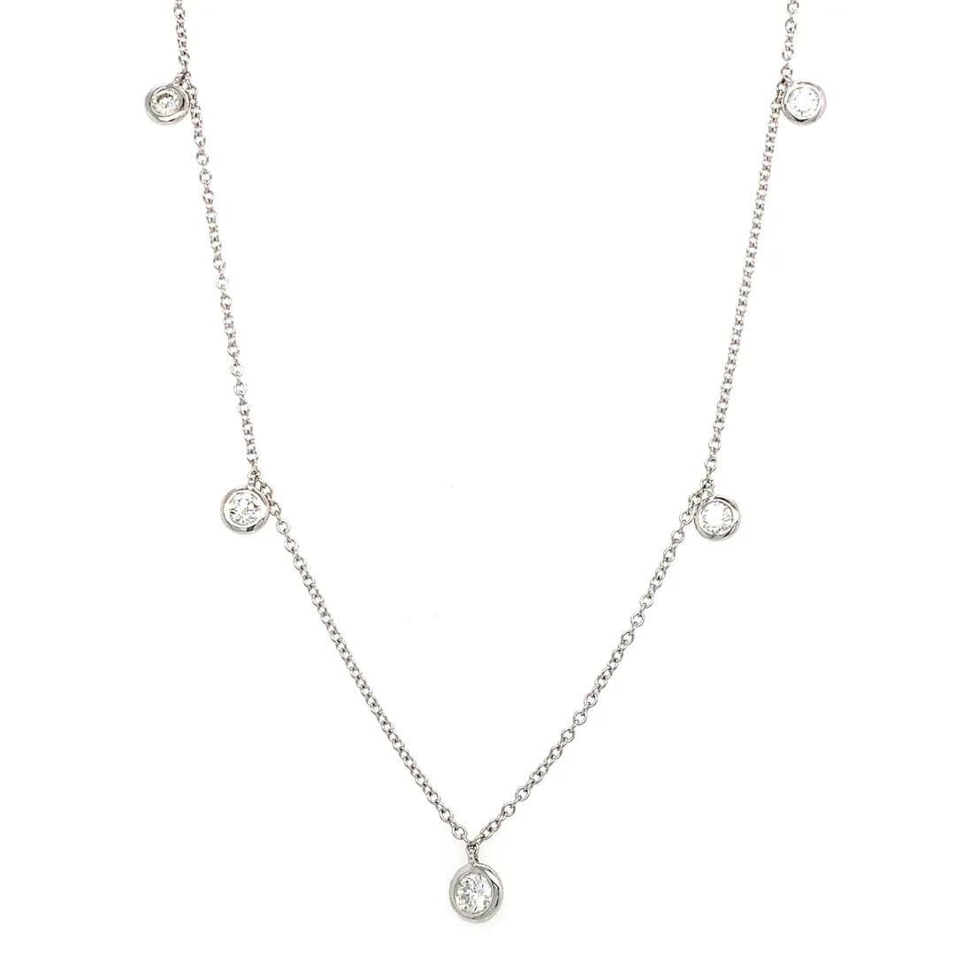 18K White Gold Diamond Necklace