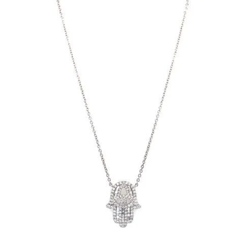 18K White Gold Diamond Necklace