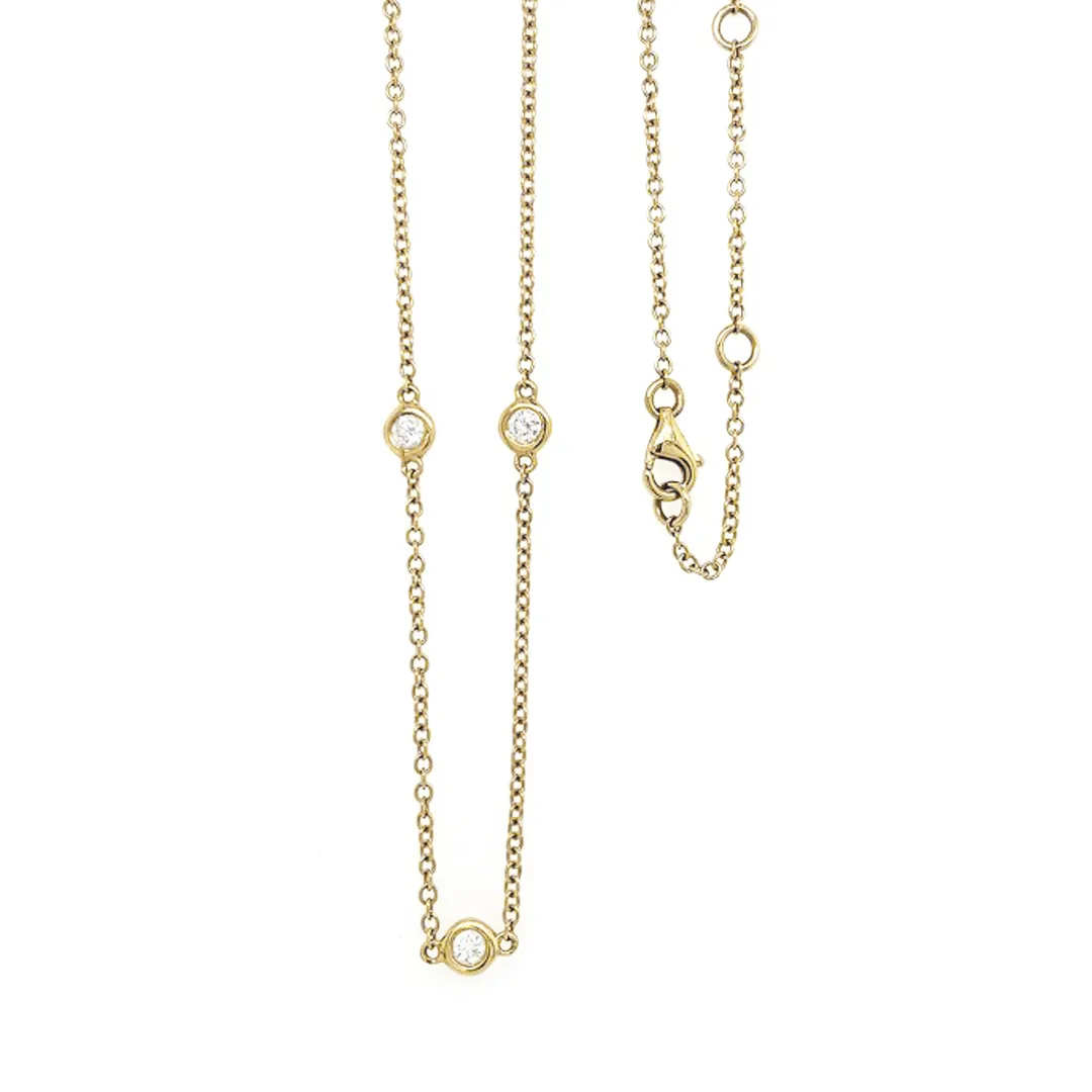 18K Yellow Gold Diamond Necklace