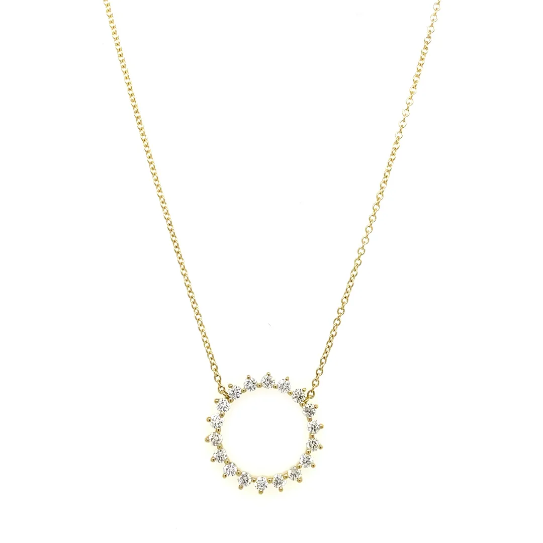18K Yellow Gold Diamond Necklace