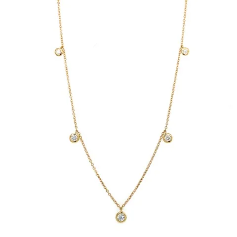18K Yellow Gold Diamond Necklace