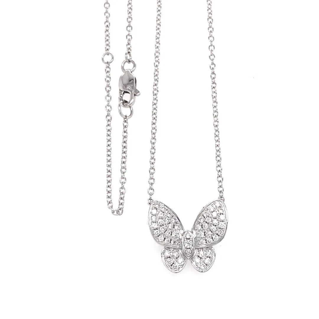 18K White Gold Diamond Necklace