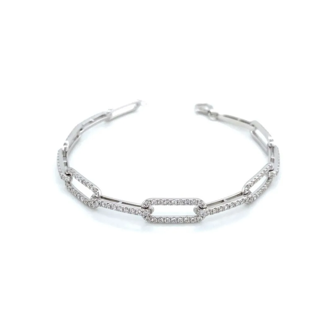 18K White Gold Diamond Bracelet