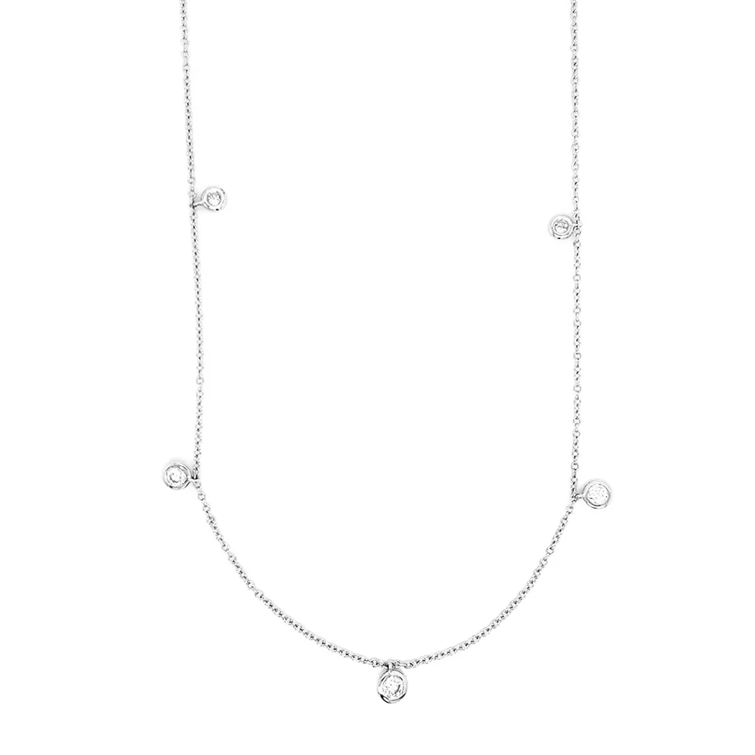 18K White Gold Diamond Necklace