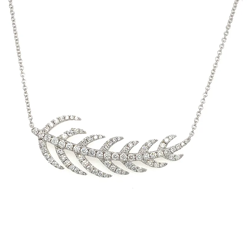 18K White Gold Diamond Necklace