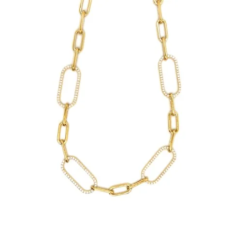 18K Yellow Gold Diamond Necklace