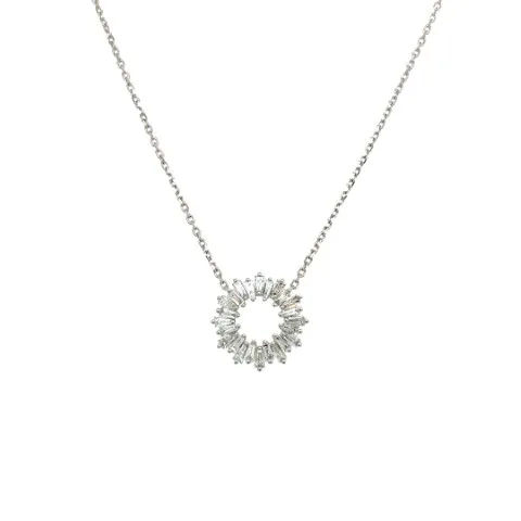 18K White Gold Diamond Necklace