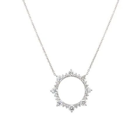 18K White Gold Diamond Necklace