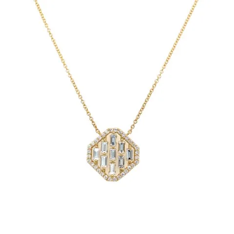 18K Yellow Gold Diamond Necklace