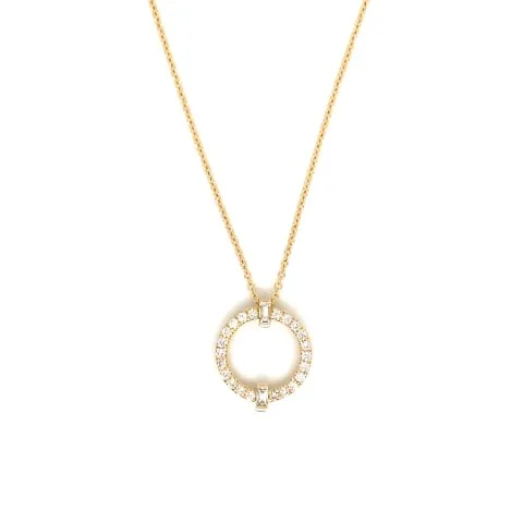 18K Yellow Gold Diamond Necklace