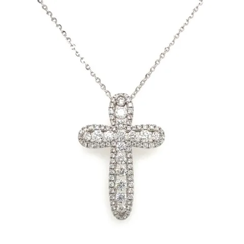18K White Gold Diamond Necklace