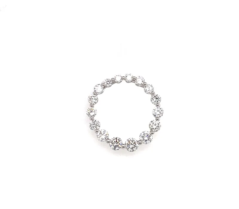 18K White Gold Diamond Pendant
