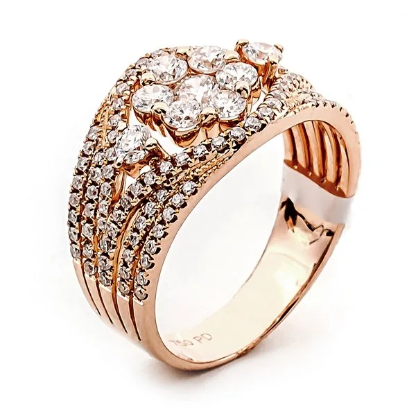 18K Rose Gold Diamond Band