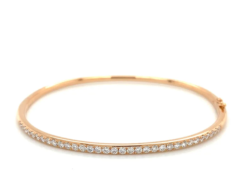 18K Rose Gold Diamond Bangle