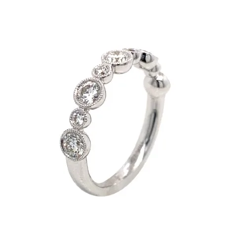 18K White Gold Diamond Band