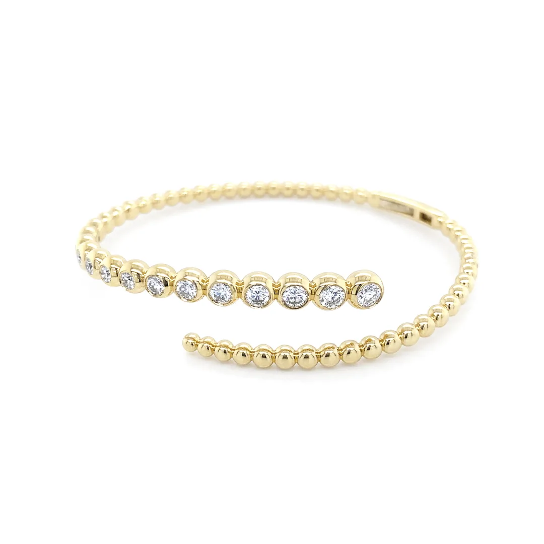 18K Yellow Gold Diamond Bangle