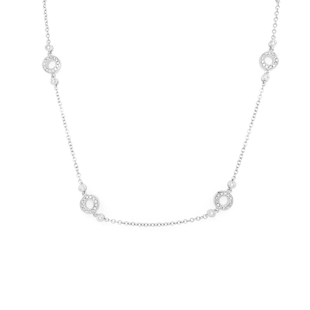18K White Gold Diamond Necklace