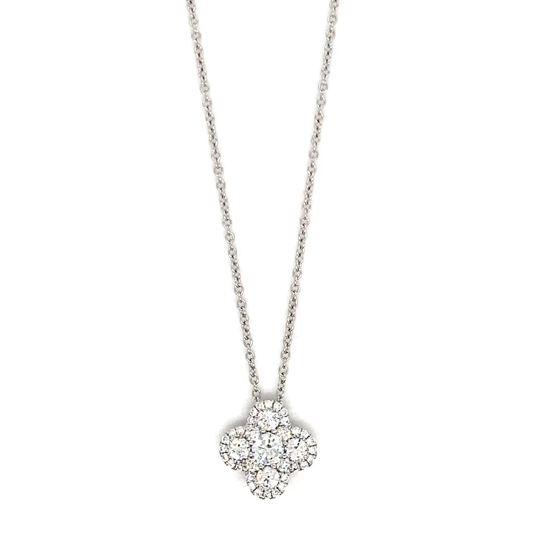 18K White Gold Diamond Necklace