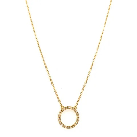 18K Yellow Gold Diamond Necklace