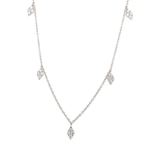 18K White Gold Diamond Necklace