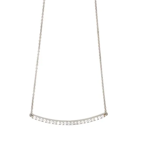 18K White Gold Diamond Necklace