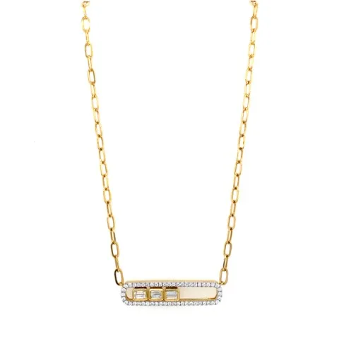 18K Yellow Gold Diamond Necklace