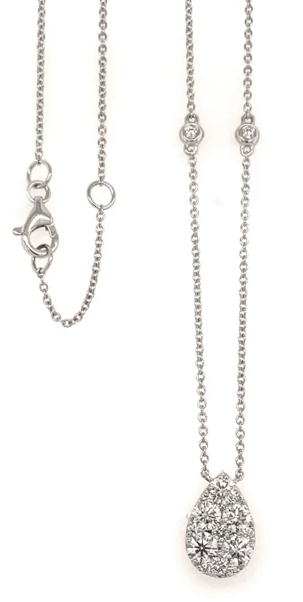 18K White Gold Diamond Necklace