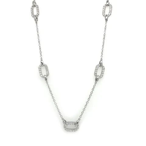 18K White Gold Diamond Necklace