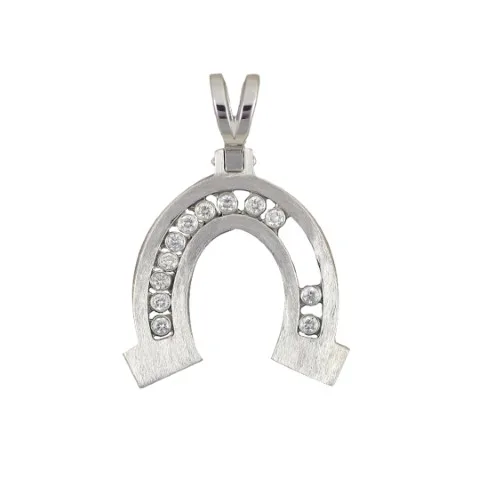 18K White Gold Diamond Pendant