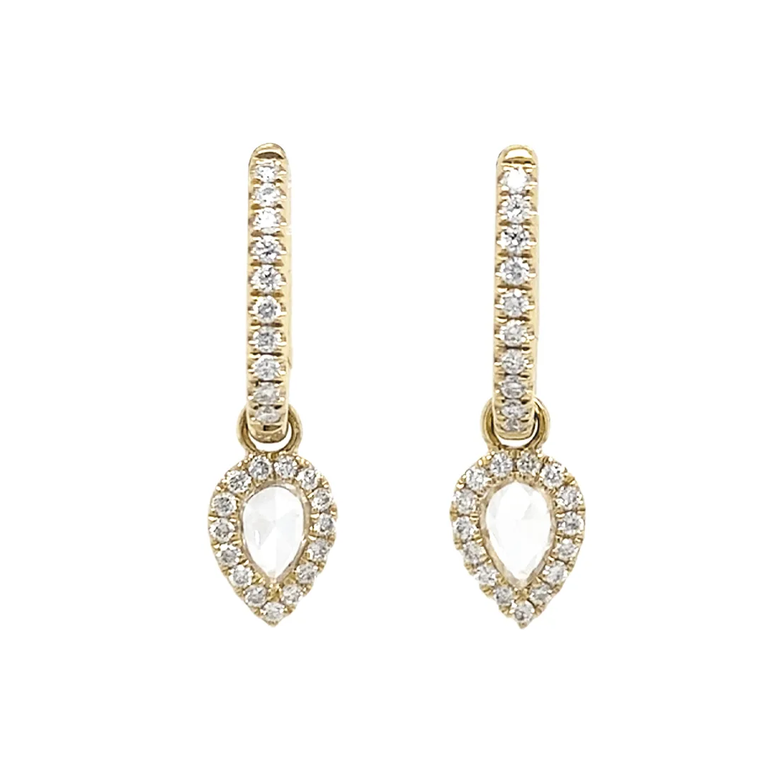 18K Yellow Gold Diamond Earrings