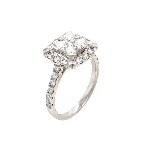 18K White Gold Diamond Ring