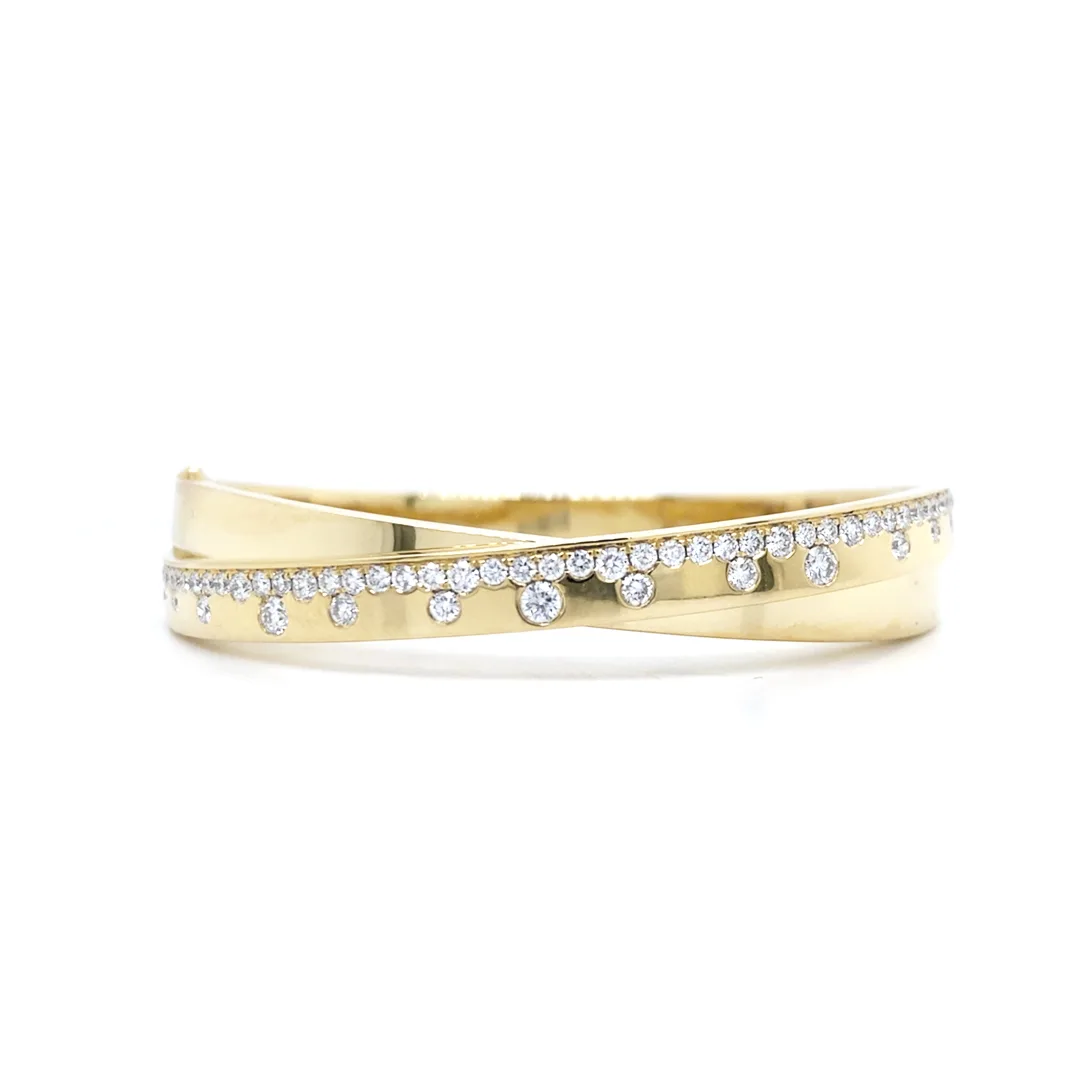 18K Yellow Gold Diamond Bangle