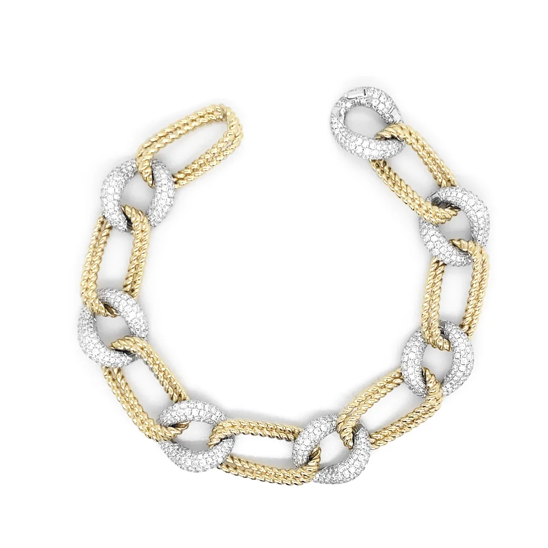 18K Two-Tone Diamond Bracelet
