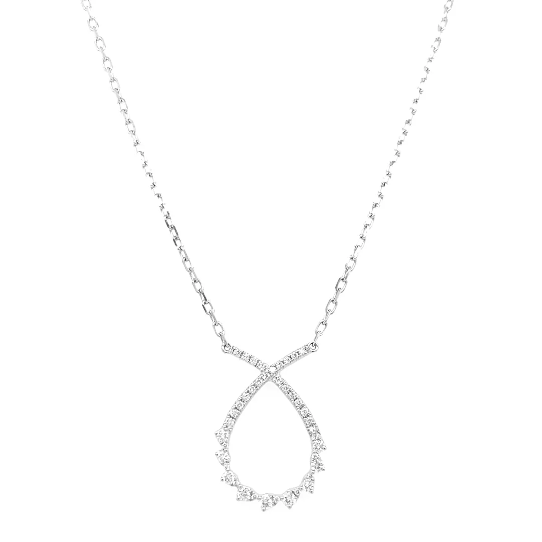 18K White Gold Diamond Necklace
