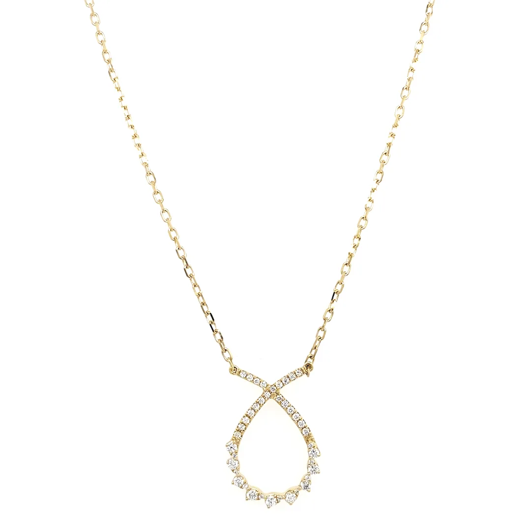 18K Yellow Gold Diamond Necklace