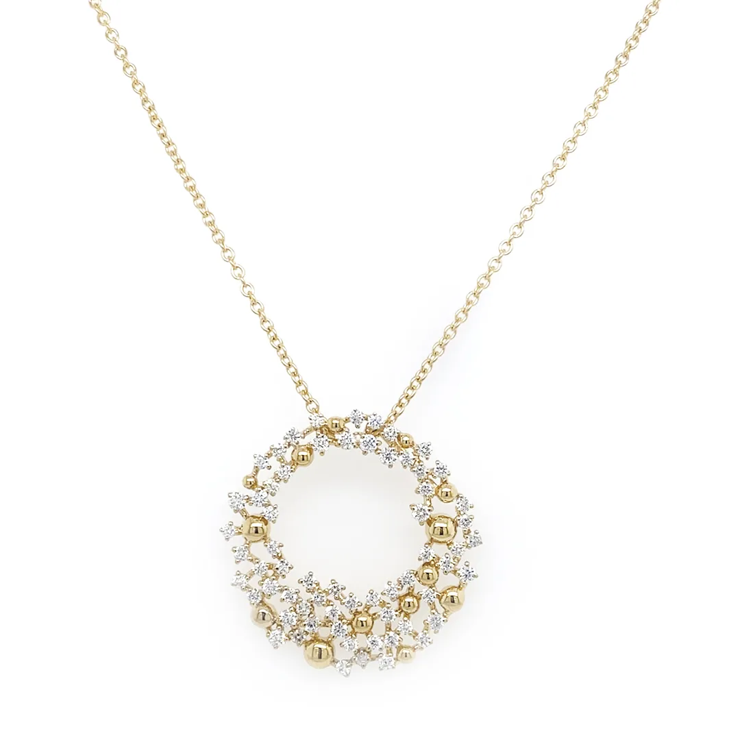 18K Yellow Gold Diamond Necklace