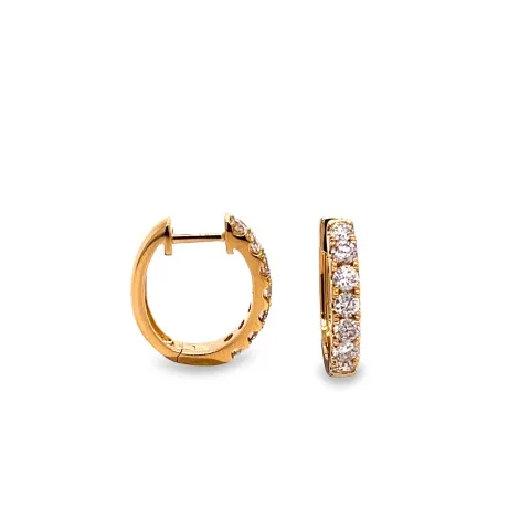18K Yellow Gold Huggie Earrings